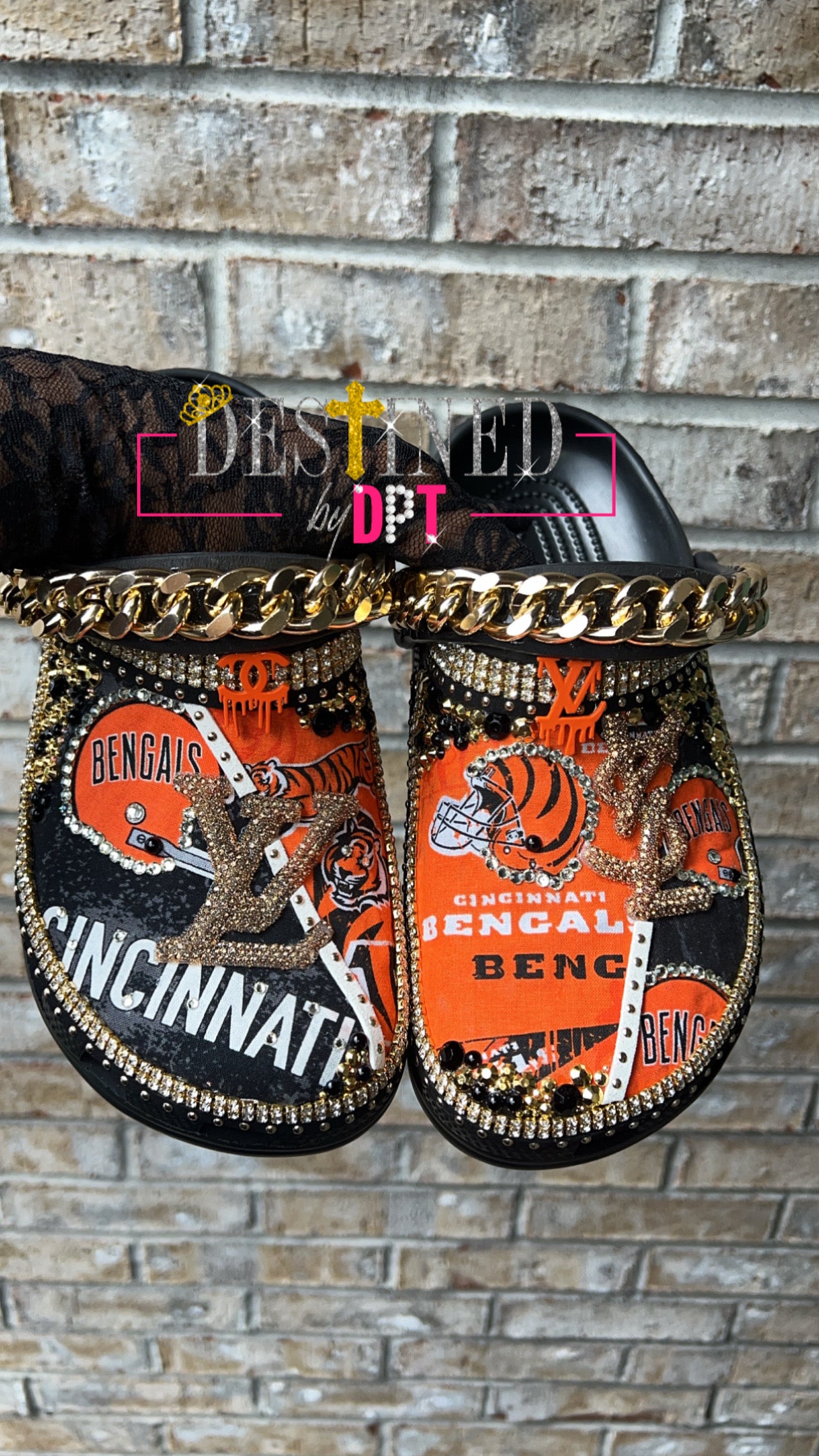 Cincinnati Bengals Let's Go Bengals Crocs Clogs - Tagotee