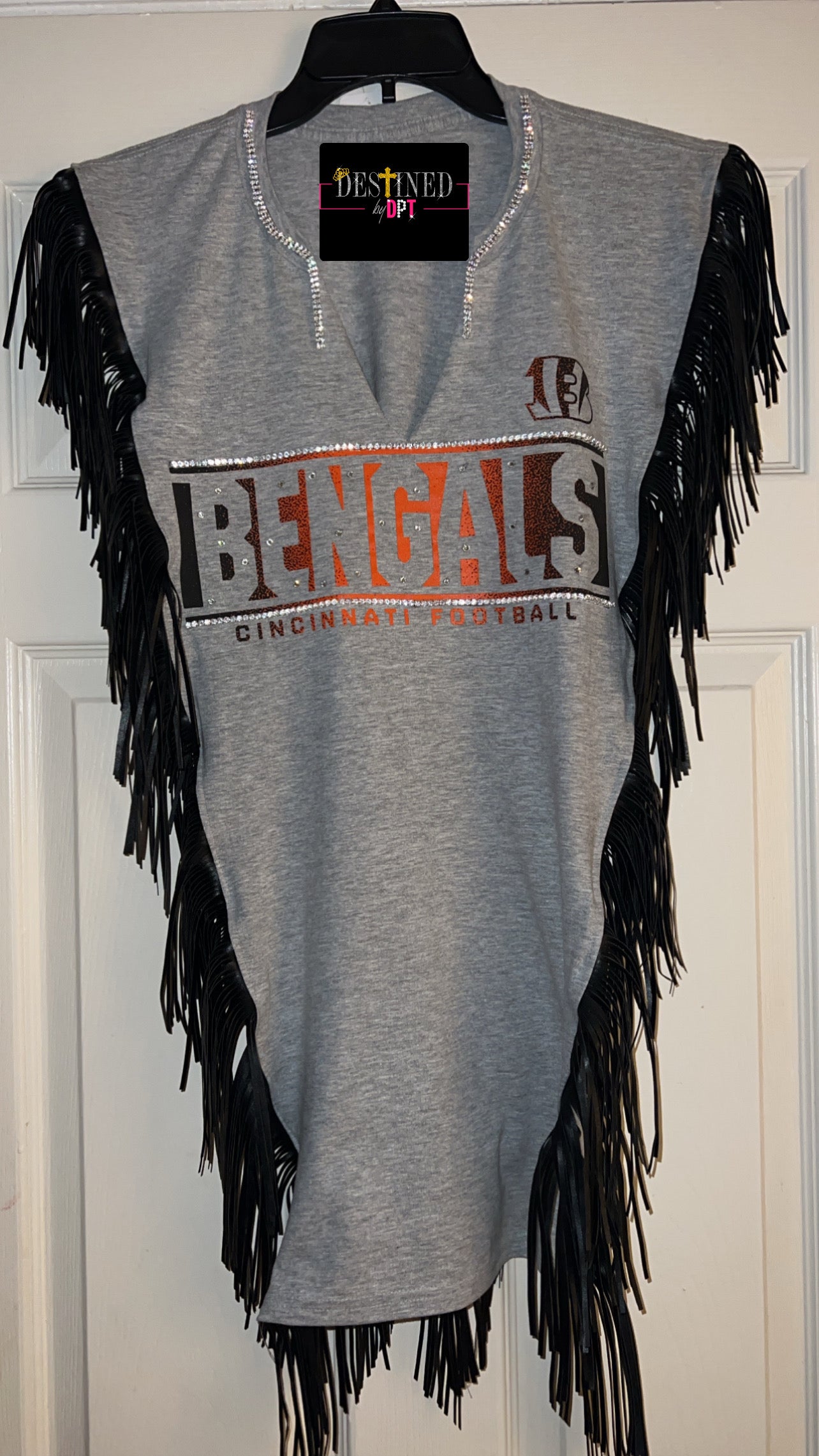 Bengals Fringe Tee Gold Bling – Destined By DPT